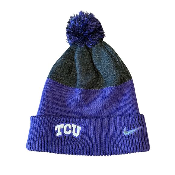 Texas Christian University TCU NIKE Beanie Sock Hat Cap Gameday Collegiate - Picture 1 of 4